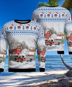 Kentucky, Elizabethtown Fire Department Engine 2034 Christmas AOP 3D Ugly Christmas Sweater