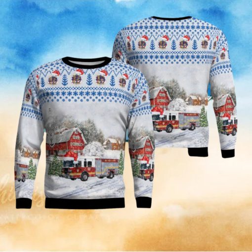 Kentucky, Elizabethtown Fire Department Engine 2034 Christmas AOP 3D Ugly Christmas Sweater