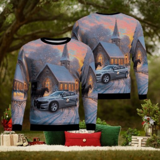 Kentucky State Police Car Ugly Christmas Sweater