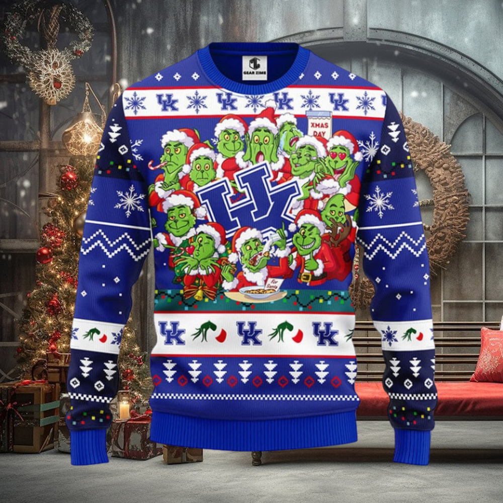 Kentucky Wildcats 12 Grinch Xmas Day Christmas Ugly Sweater Kentucky Wildcats 12 Grinch Xmas Day Christmas Ugly Sweater