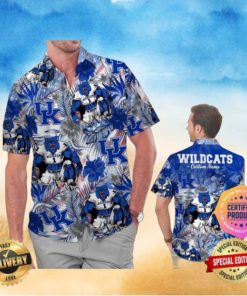 Kentucky Wildcats America Flag Tropical Floral Aloha Hawaiian Shirt Beach Shorts Custom Name For Men Women