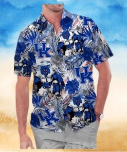 Kentucky Wildcats America Flag Tropical Floral Aloha Hawaiian Shirt