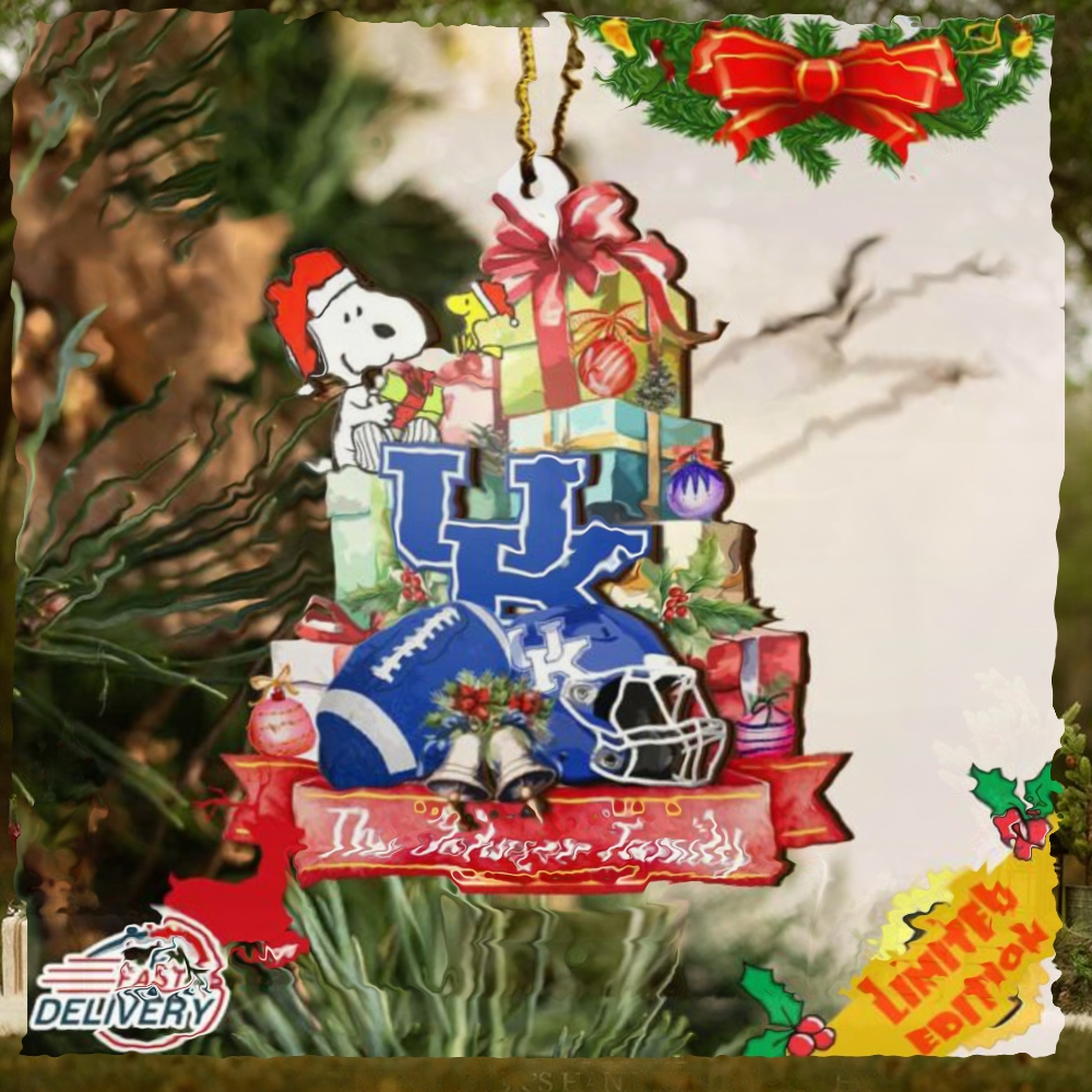 Kentucky Wildcats And Snoopy Christmas NCAA Ornament Custom Your Family Name Kentucky Wildcats And Snoopy Christmas NCAA Ornament Custom Your Family Name