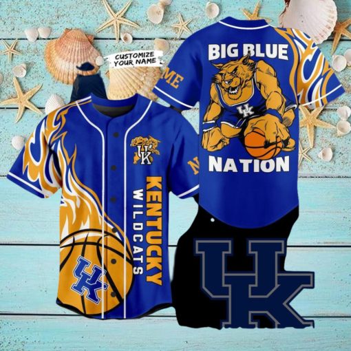 Kentucky Wildcats Big Blue Nation Custom Baseball Jersey