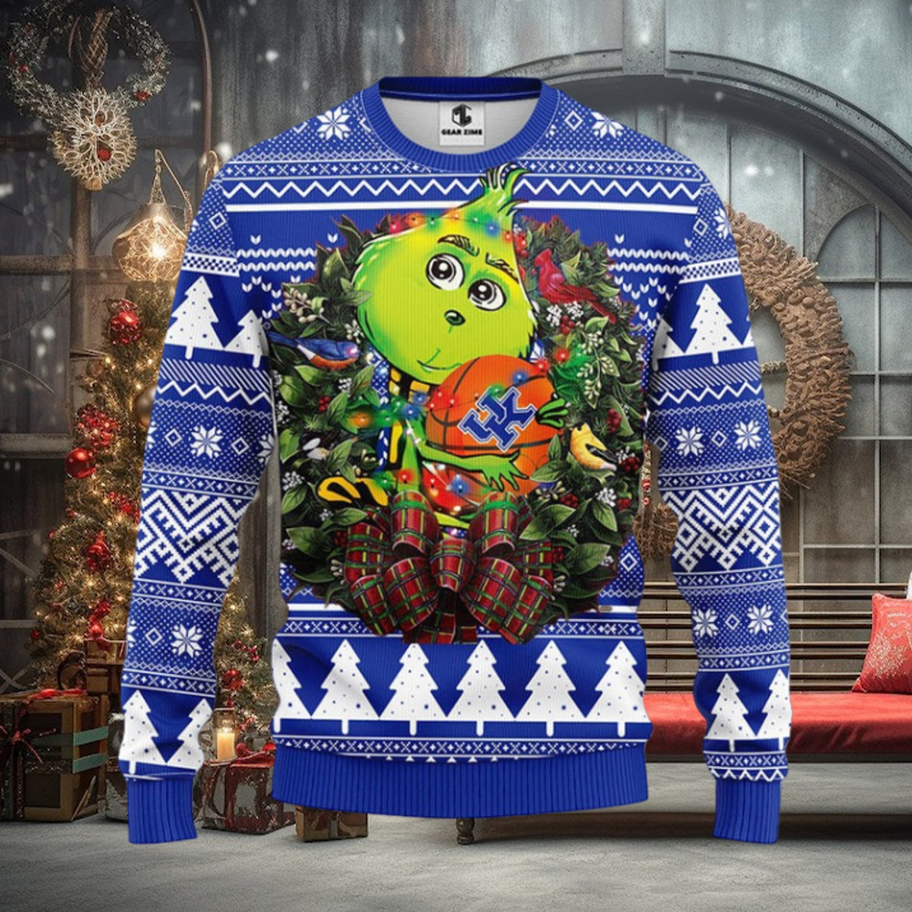 Kentucky Wildcats Grinch Hug Christmas Ugly Sweater Kentucky Wildcats Grinch Hug Christmas Ugly Sweater