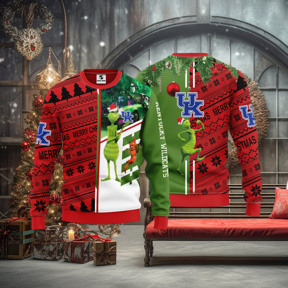 Kentucky Wildcats Grinch & Scooby doo Christmas Ugly Sweater 1 Kentucky Wildcats Grinch & Scooby doo Christmas Ugly Sweater 1