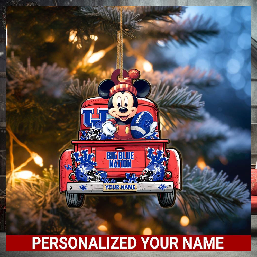 Kentucky Wildcats Mickey Mouse Ornament Personalized Your Name Sport Home Decor Kentucky Wildcats Mickey Mouse Ornament Personalized Your Name Sport Home Decor