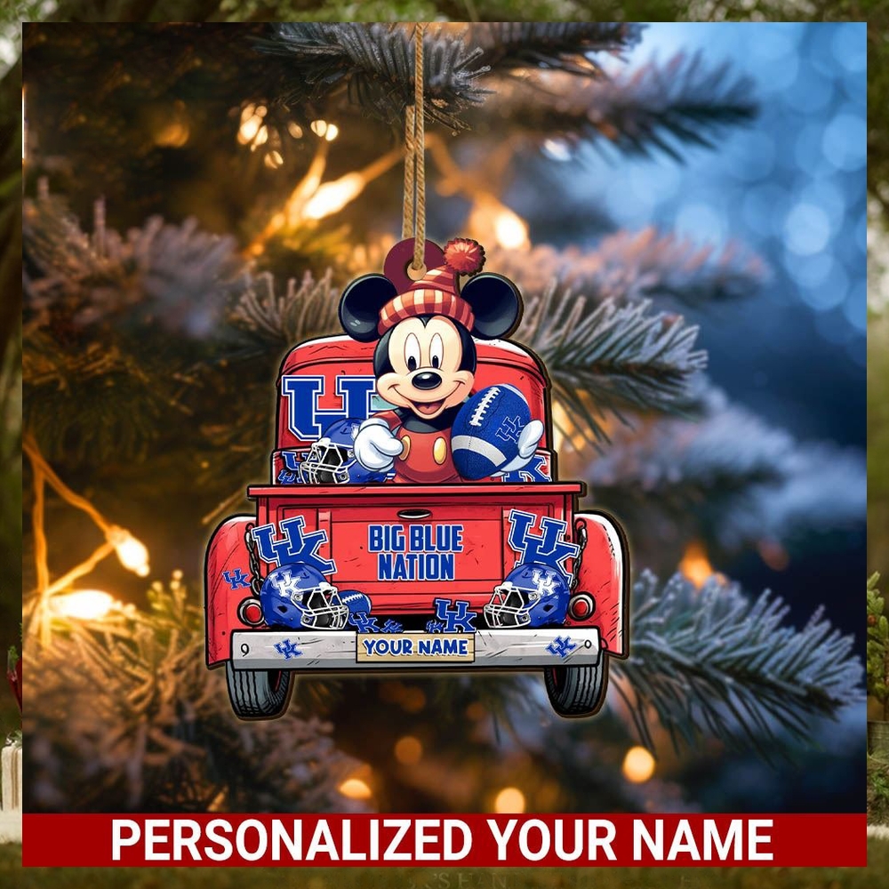 Kentucky Wildcats Mickey Mouse Ornament Personalized Your Name Sport Home Decor Kentucky Wildcats Mickey Mouse Ornament Personalized Your Name Sport Home Decor