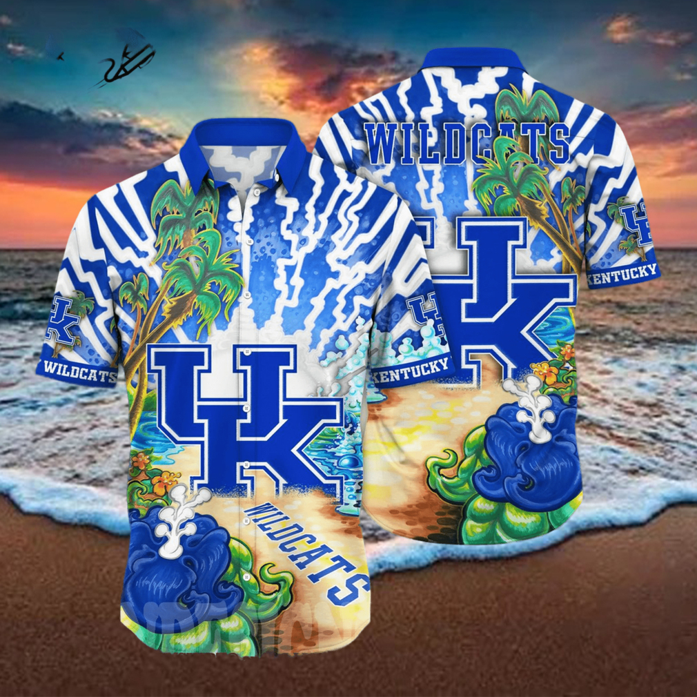 Kentucky Wildcats NCAA Floral Classic Full Printed Hawaiian Shirt Kentucky Wildcats NCAA Floral Classic Full Printed Hawaiian Shirt