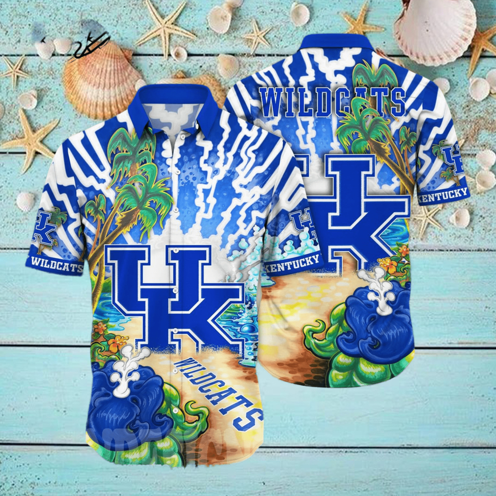 Kentucky Wildcats NCAA Floral Classic Full Printed Hawaiian Shirt Kentucky Wildcats NCAA Floral Classic Full Printed Hawaiian Shirt