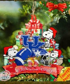 Kentucky Wildcats Snoopy Christmas NCAA Ornament Personalized Your Family Name