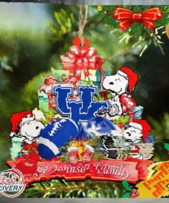 Kentucky Wildcats Snoopy Christmas NCAA Ornament Personalized Your Family Name