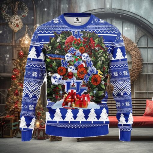 Kentucky Wildcats Tree Ugly Christmas Fleece Sweater