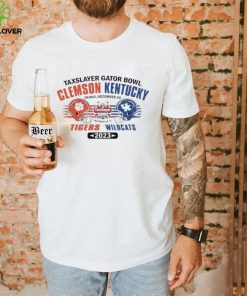 Kentucky Wildcats Vs Clemson Tigers 2023 Taxslayer Gator Bowl Head To Head Shirt