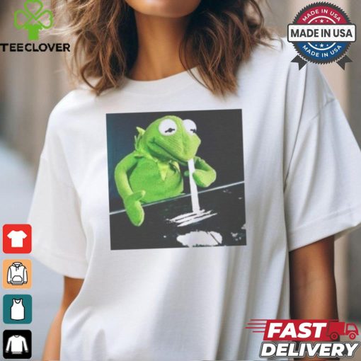 Kermit Getting Absolutely Wasted On Coke Funny Shirt