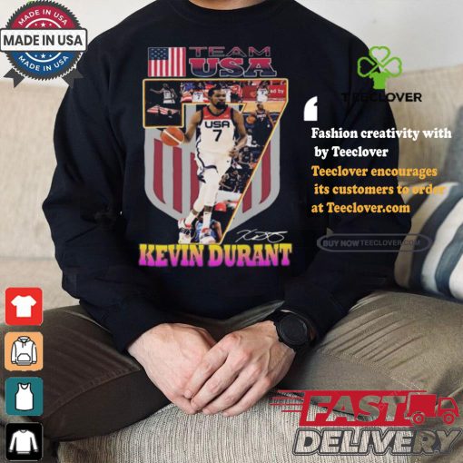 Kevin Durant Team USA Men Basketball Olympic Paris 2024 Signature Shirt