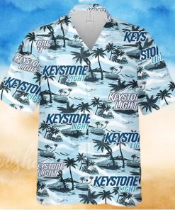 Keystone Light Beer Hawaiian Sea Island Pattern Hawaiian Shirt