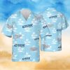 Keystone Light Beer Tropical Flower Pattern Hawaiian Shirt