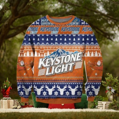 Keystone Light Christmas Ugly Sweater 3D Gift For Men And Women