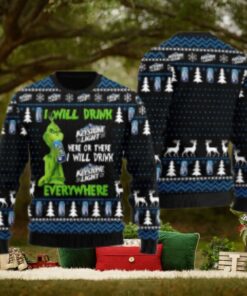 Keystone Light Grinch Will Drink Everywhere Ugly Sweater