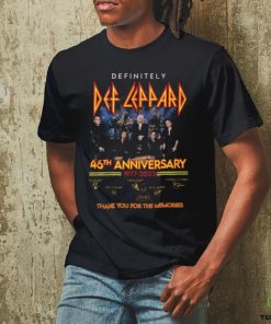 Definitely Def Leppard 46th Anniversary 1977 – 2023 Thank You For The Memories T Shirt