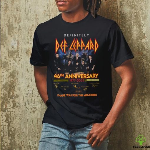 Definitely Def Leppard 46th Anniversary 1977 – 2023 Thank You For The Memories T Shirt