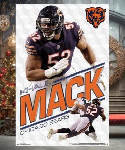 Khalil Mack Crusher Chicago Bears Nfl Quarterback Action Poster