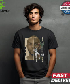 Khris Middleton #22 Milwaukee Bucks Player Name And Number Jump Pass t shirt
