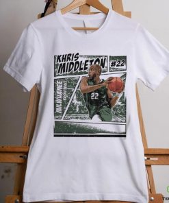 Khris Middleton 22 Milwaukee Bucks basketball comic shirt