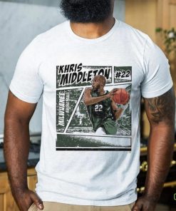 Khris Middleton 22 Milwaukee Bucks basketball comic shirt