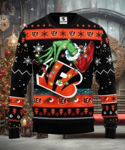 Cincinnati Bengals Grinch Christmas Ugly Sweater
