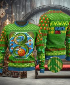 Kid Goku & Shenron Green Ugly Xmas Sweater