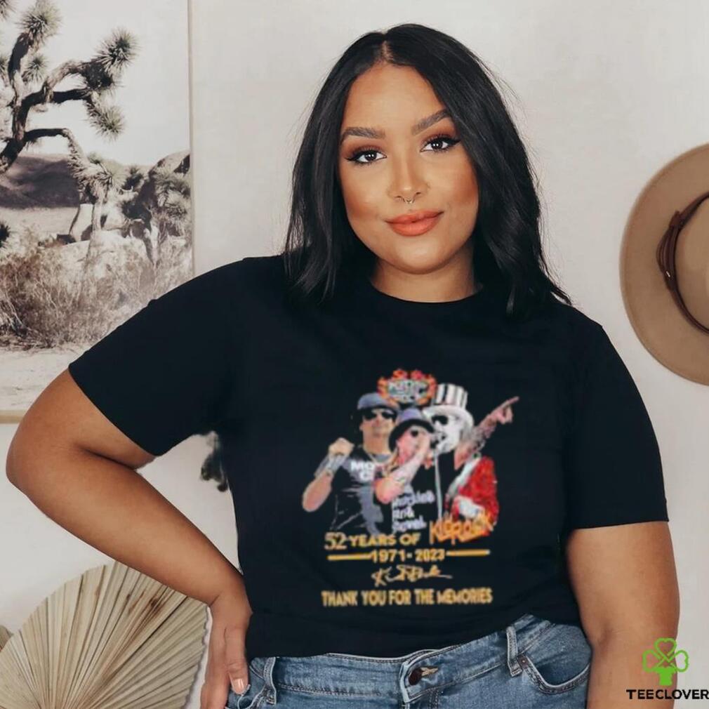 Kid Rock 52 years of 1971 2023 thank you for the memories signatures shirt Kid Rock 52 years of 1971 2023 thank you for the memories signatures shirt