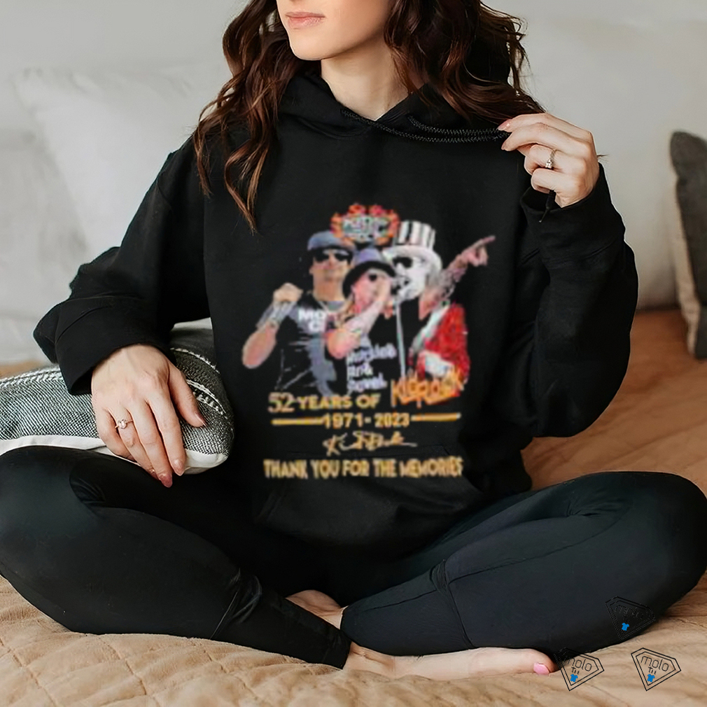Kid Rock 52 years of 1971 2023 thank you for the memories signatures shirt Kid Rock 52 years of 1971 2023 thank you for the memories signatures shirt