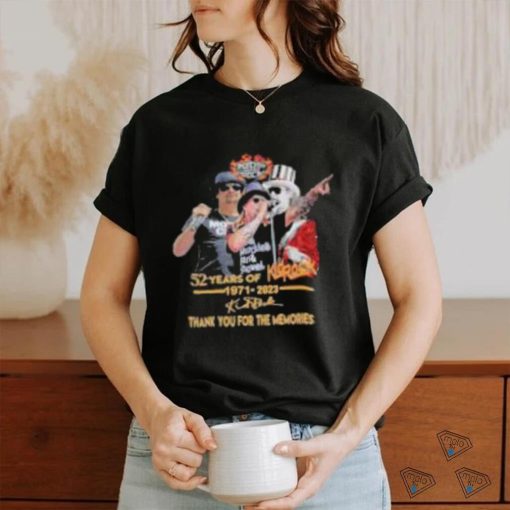 Kid Rock 52 years of 1971 2023 thank you for the memories signatures shirt