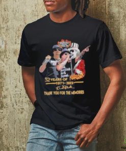 Kid Rock 52 years of 1971 2023 thank you for the memories signatures shirt