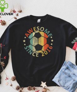 Kids Awesome Since 2016 6th Birthday Soccer Player T Shirt