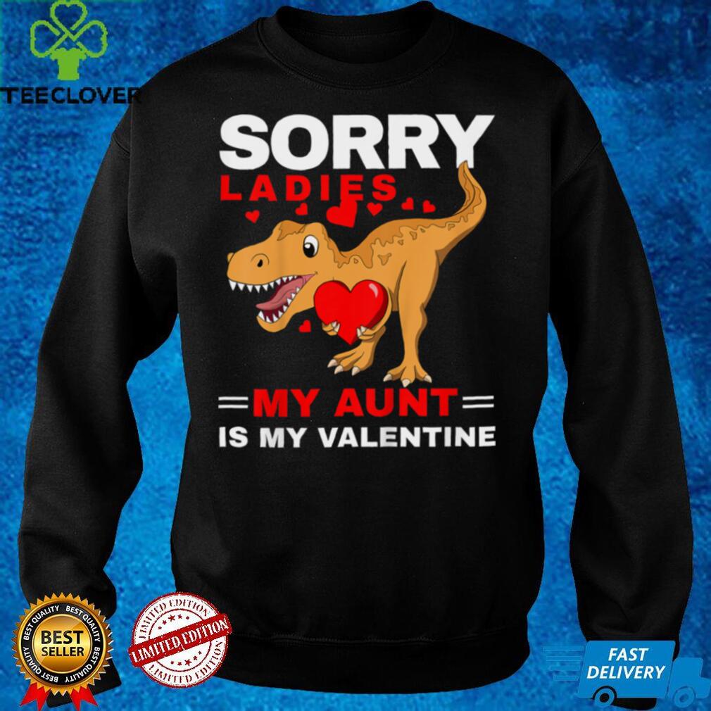 Kids Boys Valentines Day Son Dino My Aunt Is My Valentine Toddler T Shirt tee