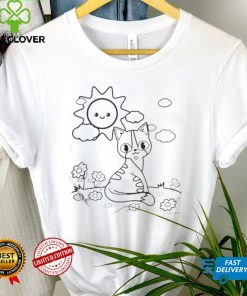 Kids Cat Coloring Book Shirt For Kids Kitten Painting Shirts