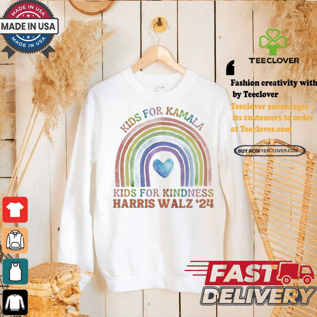 Kids For Kamala Kids For Kindness Harris Walz 24 Rainbow LGBTQ T shirt Kids For Kamala Kids For Kindness Harris Walz 24 Rainbow LGBTQ T shirt