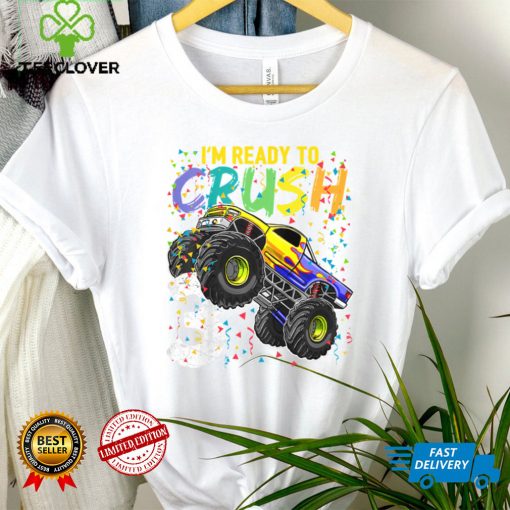 Kids I’m Ready to Crush 3 Monster Truck 3rd Birthday Gifts Boys T Shirt