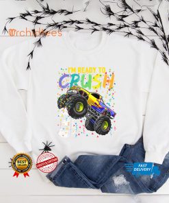 Kids I'm Ready to Crush 3 Monster Truck 3rd Birthday Gifts Boys T Shirt