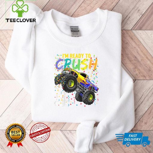 Kids I’m Ready to Crush 3 Monster Truck 3rd Birthday Gifts Boys T Shirt