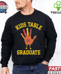 Kids Table Graduate Thanksgiving Turkey Shirt