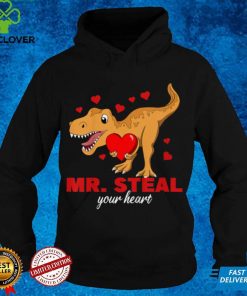 Kids Valentines Day Toddler Dino Dinosaur Mr Steal Your Heart T Shirt