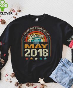 Kids Vintage 4th Birthday 4 Years of Being Awesome Born May 2018 T Shirt hoodie, sweater Shirt