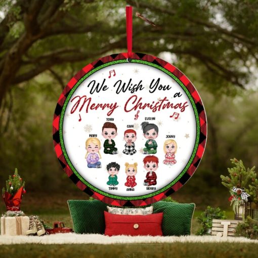 Kids, We Wish You A Merry Christmas, Personalized Ornament, Christmas Gifts For Kids