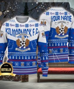 Kilmarnock FC Ugly Christmas Sweater Logo Custom Name Gift Fans