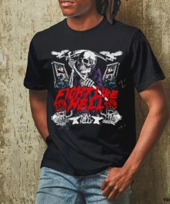 Kim Kelly Skeleton Fight Like Hell T Shirt