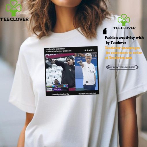 Kim Ye ji A lens to avoid blur A lens for better precision Overnight celebrity Yusuf Dikec A T shirt Random Turkish dad